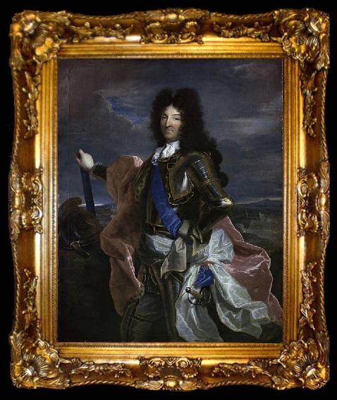 framed  Hyacinthe Rigaud Portrait of Louis XIV, ta009-2